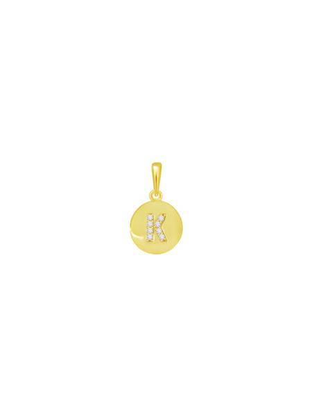 GD Classic Bokstav gulltags - K