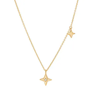 Hovedbilde Forgylt s&oslash;lvhalskjede STARA52