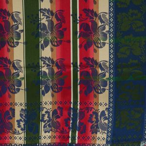 Hovedbilde Gabriella silkeskjerf - R&oslash;d, bl&aring; & gr&oslash;nn 