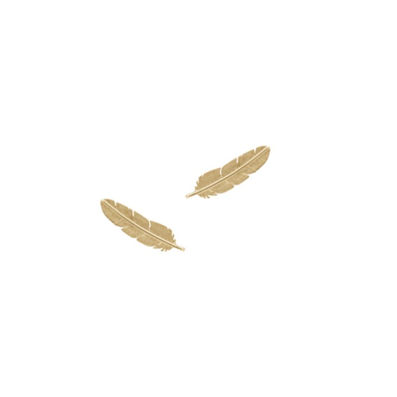 Feather earring - Goldplated