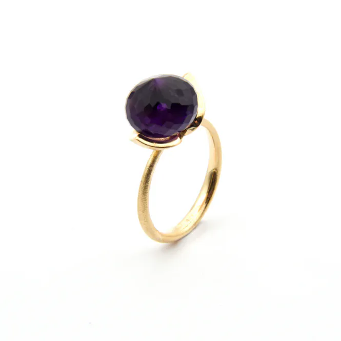 Hovedbilde Dolce ring ametyst - forgylt