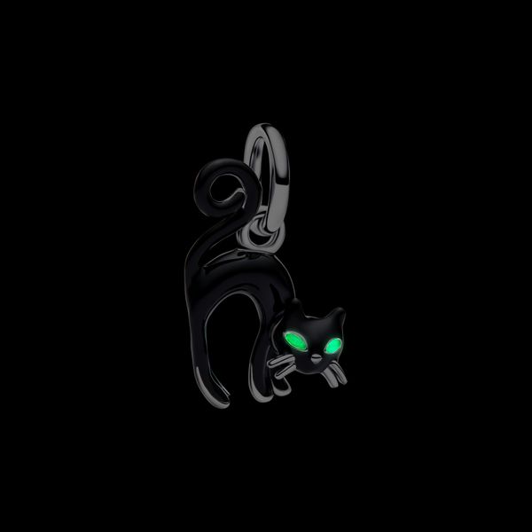 Black Cat Dangle Charm