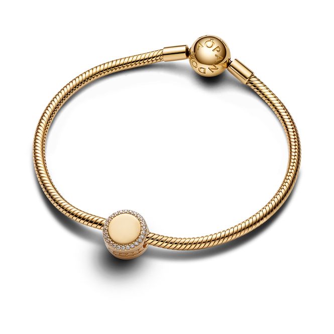 Hovedbilde Engravable Sparkling Button Charm