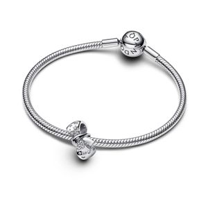 Hovedbilde Sparkling Bow Charm - silver 