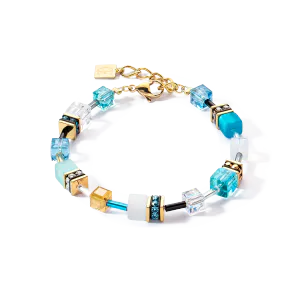 Hovedbilde Iconic armb&aring;nd, turkis og gull