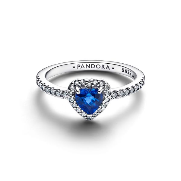 Elevated Princess Blue Heart Ring